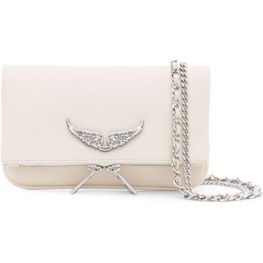 Zadig&Voltaire borsa a tracolla swing your wings rocky - bianco