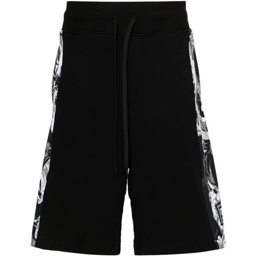Versace Jeans Couture shorts sportivi watercolour couture - nero