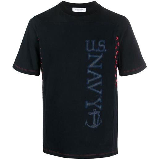 Marine Serre t-shirt con logo - nero