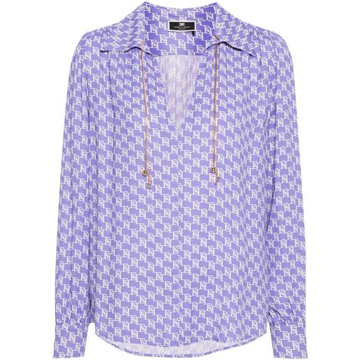 Elisabetta Franchi blusa a fiori - viola