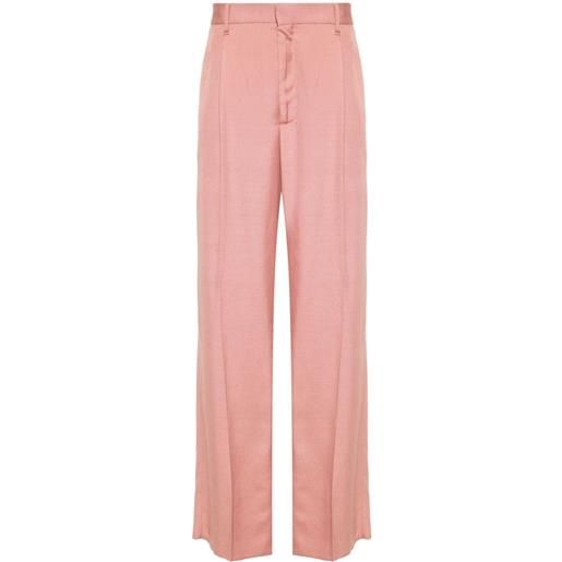 Lardini pantaloni a gamba ampia con pieghe - rosa