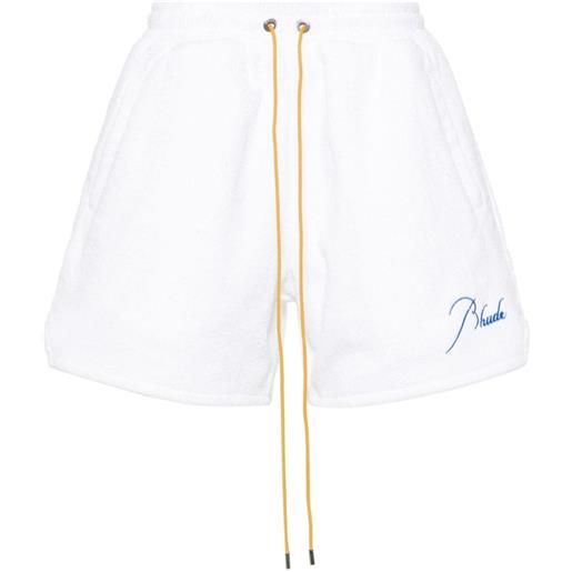 RHUDE shorts con ricamo - bianco