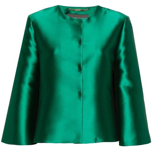 Alberta Ferretti giacca mikado con maniche ampie - verde