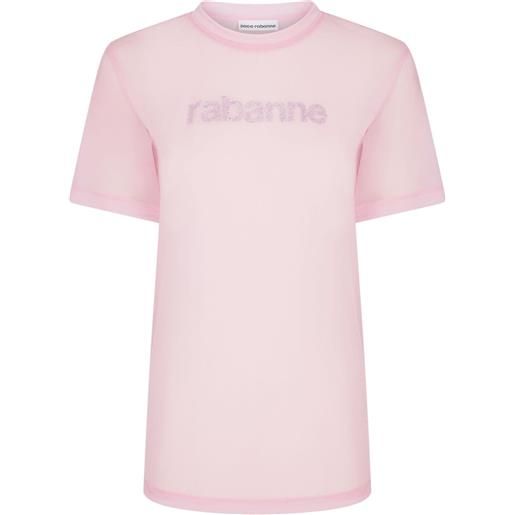 Rabanne t-shirt con decorazione - rosa