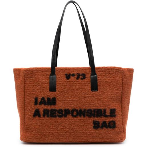 V°73 borsa tote responsibility - arancione