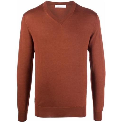 Cruciani maglione con scollo a v - arancione