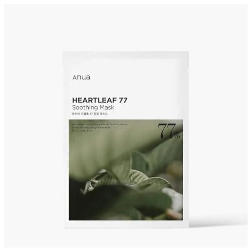 COTTON LABO anua heartleaf 77% soothing sheet mask 25ml / 0.84 fl. Oz. I microfiber sheets, hydrating, moisturizing, calming (10pc)