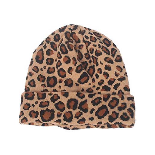 VALICLUD cappello lavorato a maglia berretto cappello invernale da donna leopardato cappello caldo