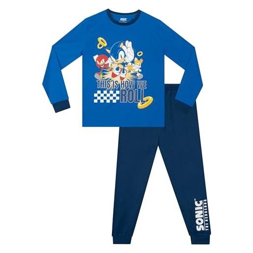 Sonic The Hedgehog pigiama sonic | pigiama interi bambini | pigiamoni ragazzi | blu 11-12 anni
