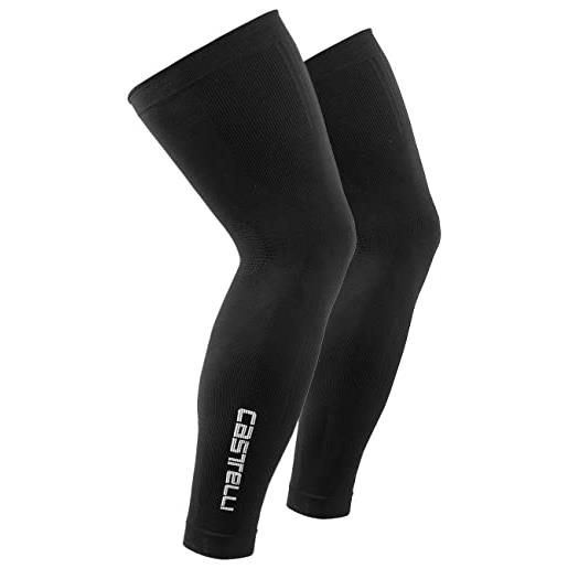 Castelli pro seamless leg warmer, scaldamuscoli unisex - adulto, black, s/m