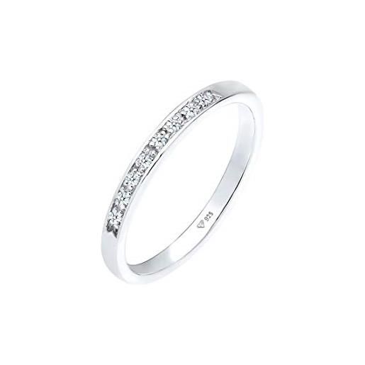DIAMORE elli diamonds anello donne scintillante con diamante (0,04 ct. ) in argento sterling 925