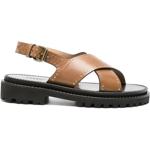 ISABEL MARANT sandali baem con borchie - marrone