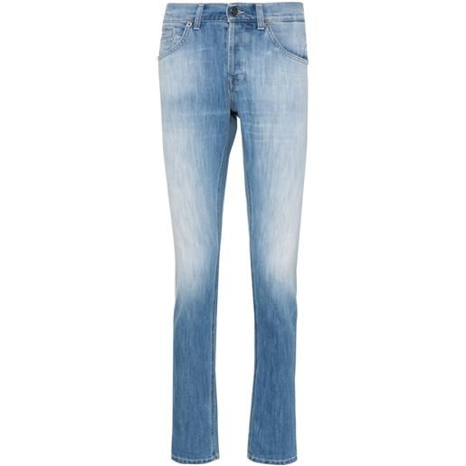 DONDUP jeans george con placca logo - blu