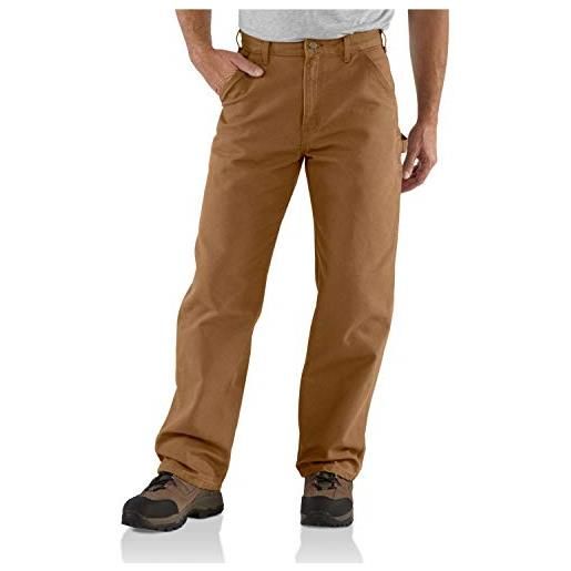 Carhartt salopette da lavoro da uomo con motivo anatra lavato, marrone Carhartt, w30 / l32