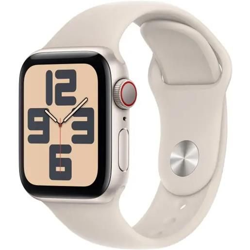 Apple watch se gps + cellular cassa 40mm in alluminio galassia con cinturino sport - m/l