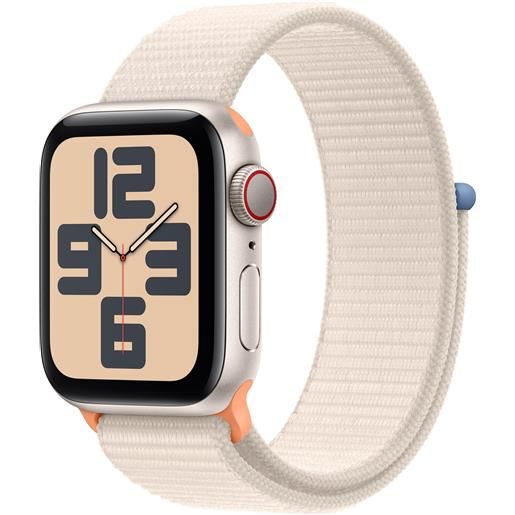 APPLE smartwatch apple watch se gps + cellular cassa 40mm in alluminio galassia con cinturino sport loop galassia