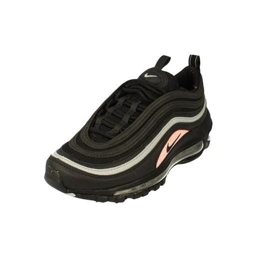 Nike air max 97 gs running trainers dz5636 sneakers scarpe (uk 5.5 us 6y eu 38.5, black sunset glow doll 001)