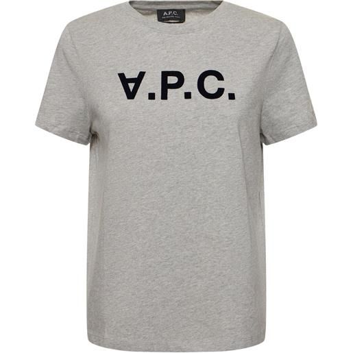 A.P.C. t-shirt in jersey di cotone con logo