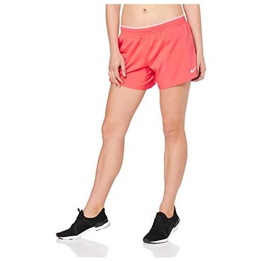 Nike w nk elevate trck short 5in, pantaloni donna, ember glow/pink gaze/reflective silv, xs