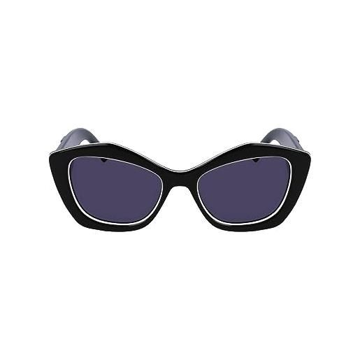 Karl lagerfeld kl6127s sunglasses, 006 black/white, one size unisex