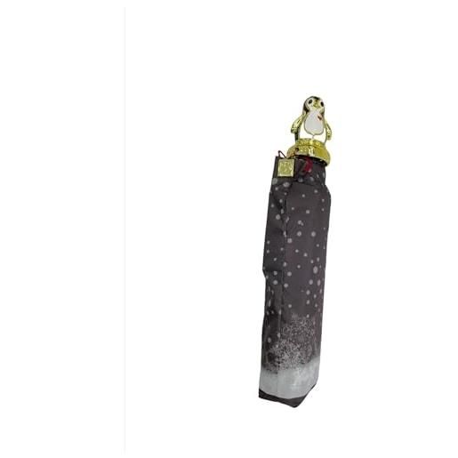 Lucchi braccialini ombrello corto tascabile apertura manuale pinguini igloo bc872 (nero)