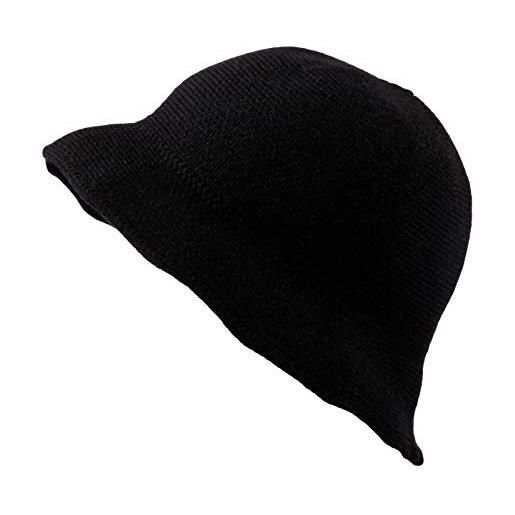 MarkMark cappello fedora a bombetta solido da donna invernale in lana slb1245, nero , l