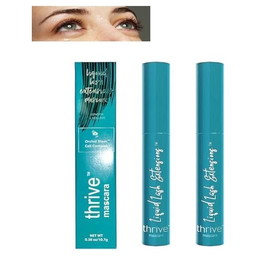 WITTYL thrive mascara liquid eyelash growth fluid, thrive mascara liquid lash extensions, with natural lengthening and thickening effect, natural non-clumping application lasts all day (2pcs)