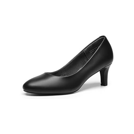 DREAM PAIRS decolleté da donna con tacco classica alla moda con stiletto elegante e confortevole scarpe, size 38, nero-pu, sdpu2439w-e