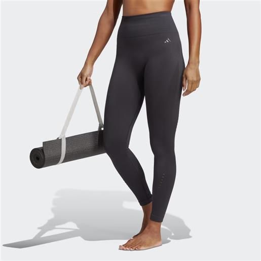 Adidas leggings 7/8 da yoga seamless black da donna