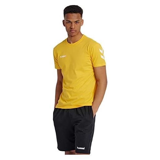 hummel cotone hmlgo maglietta, uomo, giallo (sport), l