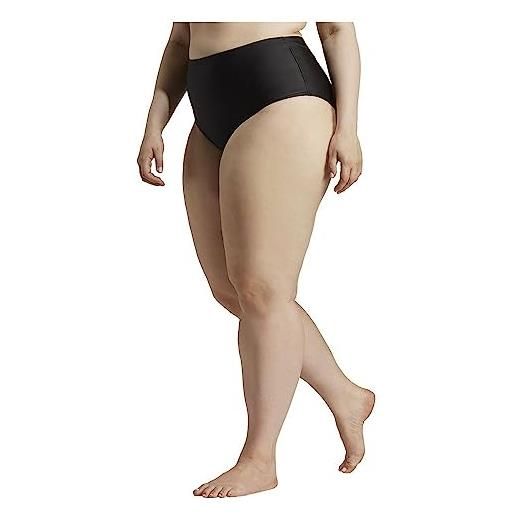 adidas high-waist bikini bottoms, parte inferiore women's, black, xxl (plus size)