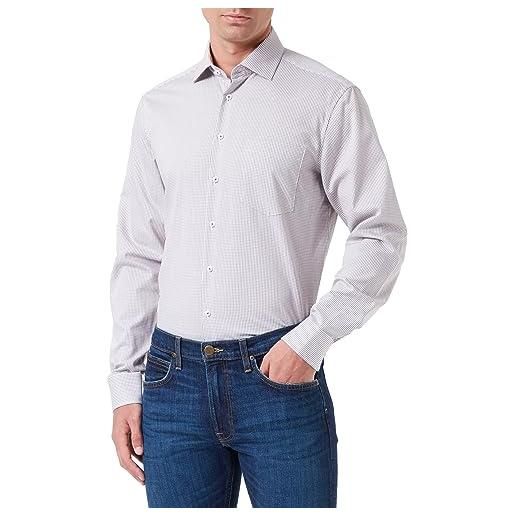 Seidensticker camicia a maniche lunghe regular fit, bianco, 40 uomo
