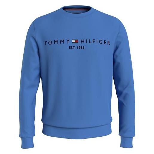 Tommy Hilfiger felpa da uomo con logo tommy senza cappuccio, , blue spell, xxxl