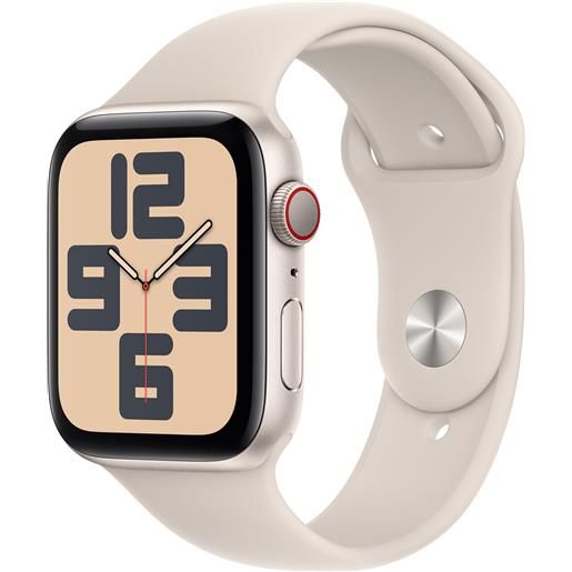 APPLE smartwatch apple watch se gps + cellular cassa 44mm in alluminio galassia con cinturino sport s/m galassia