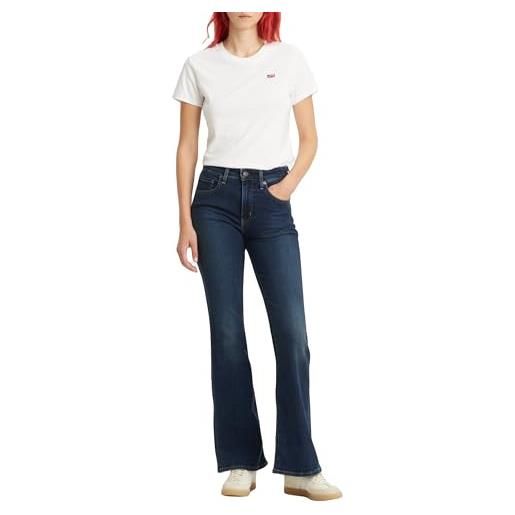 Levi's 726 high rise flare, jeans donna, blue wave mid, 28w / 30l