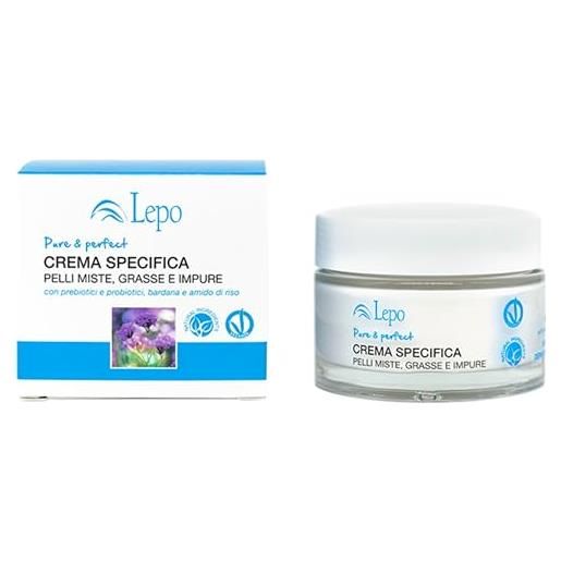 Lepo crema specifica crema specifica per il trattamento dermopurificante di pelli miste, grasse, impure