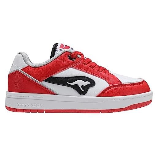 KangaROOS k-cp dallas, scarpe da ginnastica unisex-adulto, jet black fiery red, 37 eu