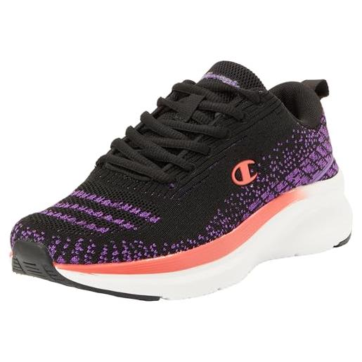 Champion athletic-cloud i w, sneakers donna, nero/rosso (kk006), 38.5 eu