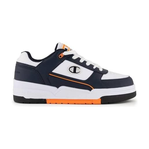 Champion legacy-rebound heritage low, sneakers uomo, blu marino/bianco/arancione (bs507), 47.5 eu