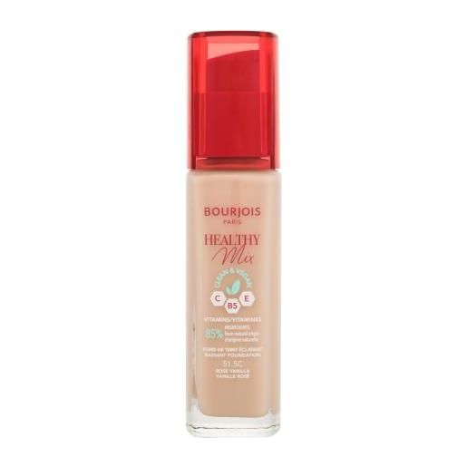 BOURJOIS Paris healthy mix clean & vegan radiant foundation fondotinta idratante e illuminante 30 ml tonalità 51,5c rose vanilla