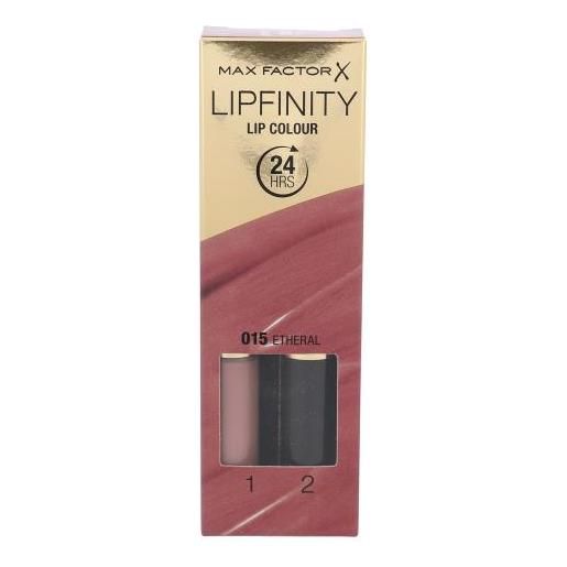 Max Factor lipfinity 24hrs lip colour rossetto a lunga tenuta con balsamo labbra 4.2 g tonalità 015 etheral