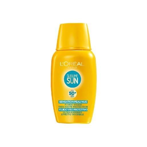 L'Oréal Paris sublime sun fluido viso protettivo sensazione pelle nuda ip50+, 50ml