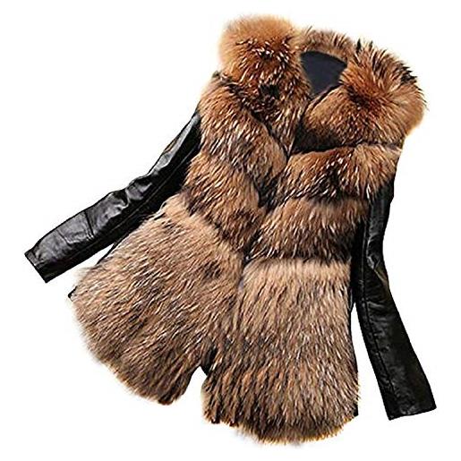 Huixin donna pelle cappotti invernali elegante cappotto di pelliccia manica lunga pelliccia sintetica caldo collo pelliccia party giacca di pelle di alta qualità costume giacca di pelliccia