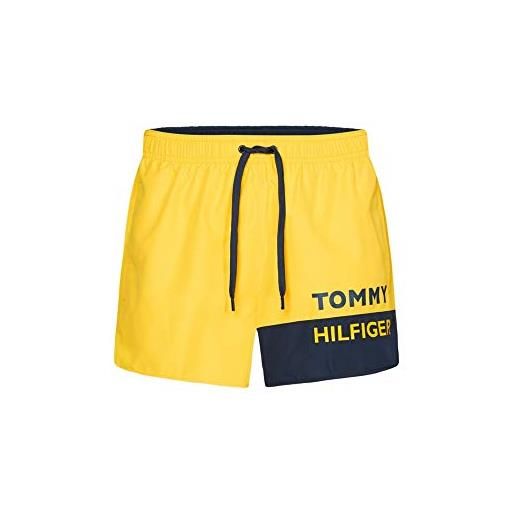 Tommy Hilfiger runner pantaloncini, bold yellow, large (taglia unica: ) uomo