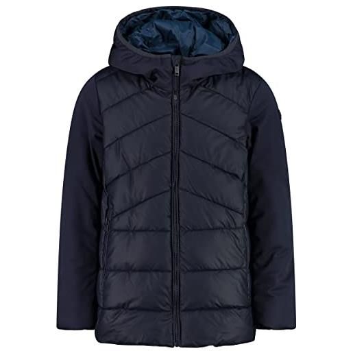 CMP giacca cappuccio a vita lunga coat, blu nero, 176 bambine e ragazze