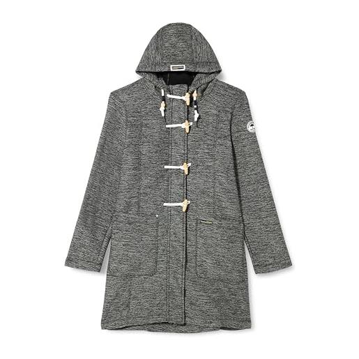 Colina cappotto in pile lavorato a maglia, grigio granito melange, xl donna