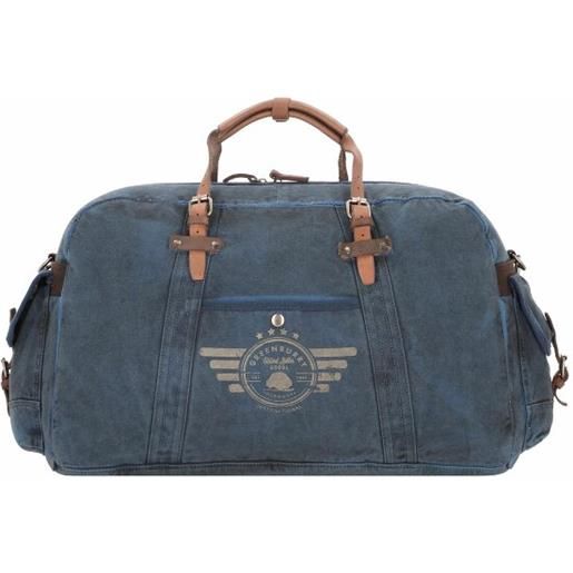 Greenburry vintage aviator borsa da viaggio weekender 65 cm blu