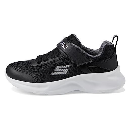 Skechers boys, sneaker, black textile/synthetic/charcoal trim, 43 eu