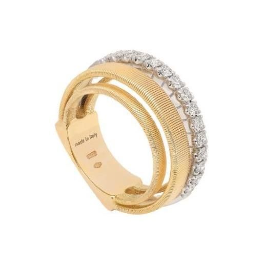 Marco Bicego anello Marco Bicego masai in oro giallo con fedina con pavè di diamanti