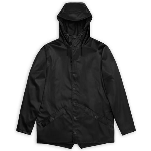 Rains - giacca impermeabile - jacket black grain per uomo - taglia xs, m, l, xl - nero